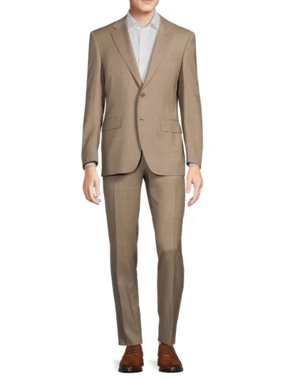 Canali Men's Solid Wool Suit In Brown