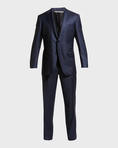 CANALI MEN'S SOLID WOOL TWO-PIECE SUIT,PROD231050199