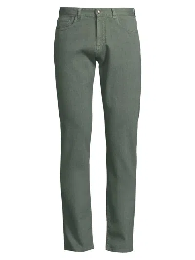 Canali Men's Stretch Modern-fit Slim Jeans In Green