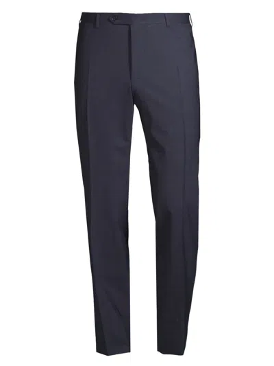 Canali Men's Stretch Wool Trousers In Blue