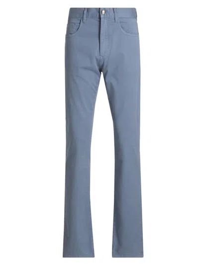 Canali Men's Stretch-cotton Straight Jeans In Blue