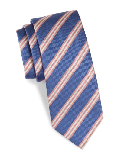 Canali Men's Striped Silk Tie In Blue