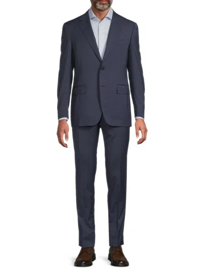 Canali Men's Striped Wool Modern-fit Suit In Blue