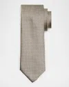 Canali Men's Textured Dot Silk Tie In Gold