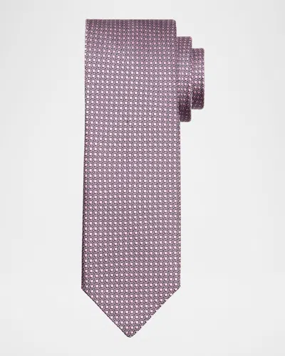 Canali Silk Classic Neat Tie In Pink