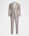 Canali Siena Screen Weave Classic Fit Suit In Tan