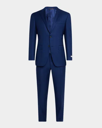Canali Men's Tonal Plaid Suit In Blue