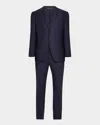 Canali Men's Tonal Stripe 130s Wool Suit In Navy