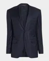 Canali Men's Tonal Stripe Wool Stretch Sport Coat In Blue