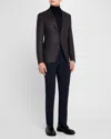 Canali Men's Two-tone Check Sport Coat In Brown