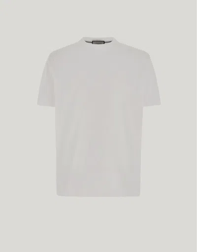 Canali Crew-neck T-shirt In White