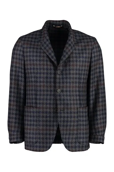 CANALI MEN'S WOOL-CASHMERE BLEND TWO-BUTTON BLAZER