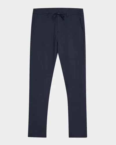 Canali Men's Wool Drawstring Pants In Navy