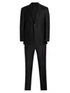 Canali Wool Single-breasted Suit In Black
