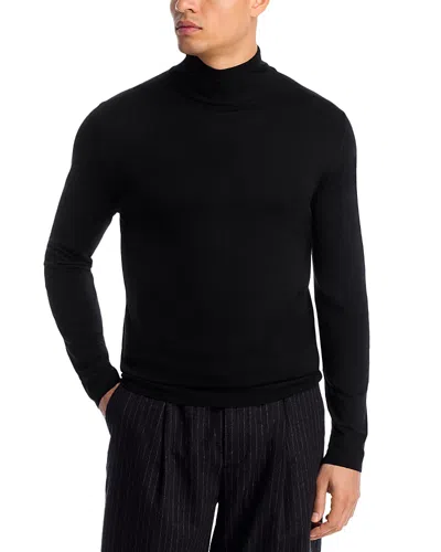 Canali Merino Mock Neck Sweater In Black