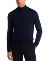 Canali Merino Mock Neck Sweater In Blue