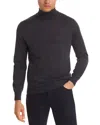 Canali Merino Mock Neck Sweater In Black