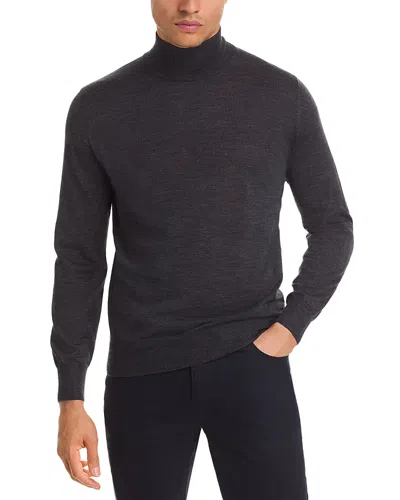 Canali Merino Mock Neck Sweater In Black