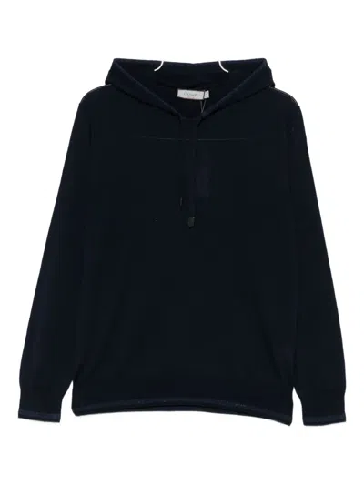 Canali Merino Wool Hood In Black
