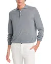 Canali Merino Wool Polo Sweater In Grey