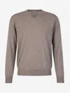 Canali Merino Wool Sweater In Brown