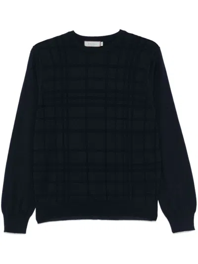 Canali Merino-wool Sweater In Blue