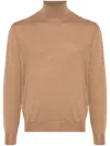 Canali Merino Wool Sweater In Brown