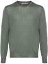 Canali Merino Wool Sweater In Green