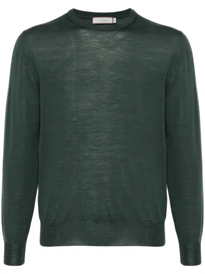 Canali Merino Wool Sweater In Green