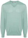 Canali Merino-wool Sweater In Green