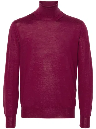 Canali Merino Wool Sweater In Pink