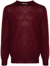 Canali Merino Wool Sweater In Red