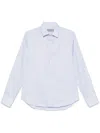 Canali Micro Check Shirt In Blue