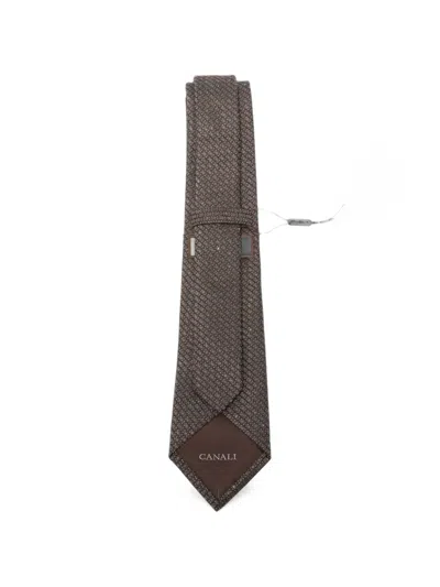 Canali Micro-pattern Silk Tie In Multi