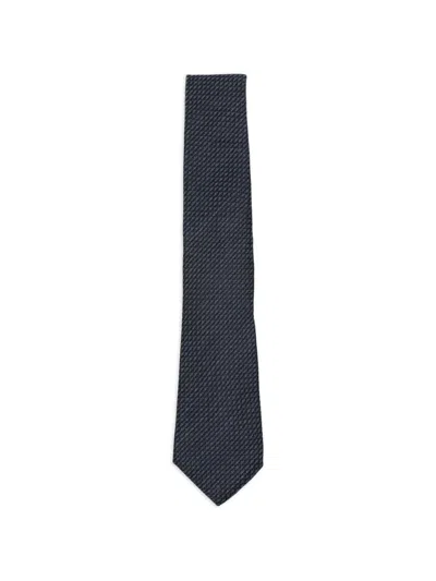 Canali Micro-patterned Tie In Blue
