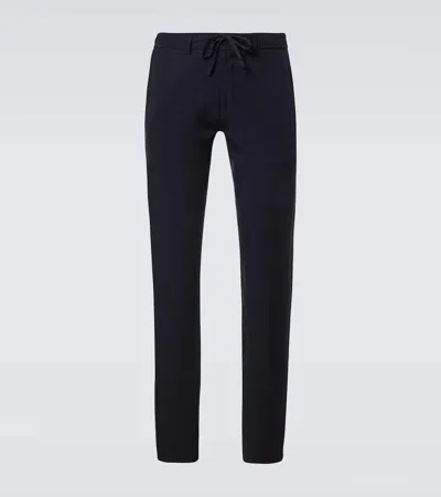 Canali Gerade Mid-rise-hose In Blau