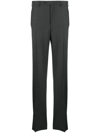 Canali Mid-rise Tailored Trousers In Grey