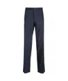 Canali Mid-rise Wool Chinos In Black