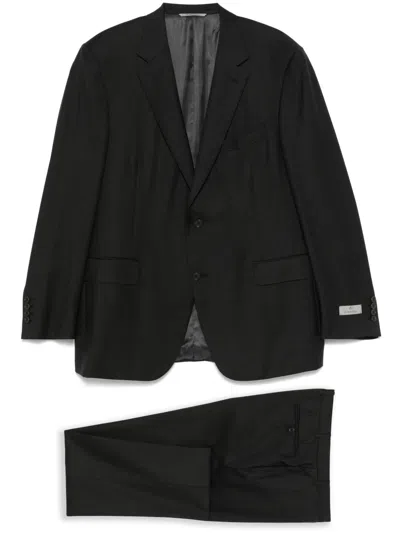 Canali Mini Check-pattern Suit In Black