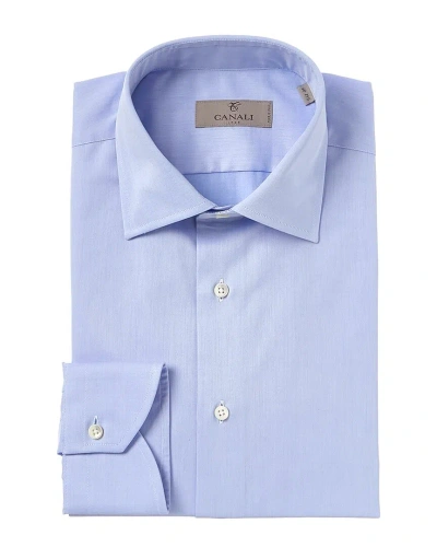 Canali Modern Fit Dress Shirt In Blue