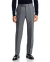 Canali Monza Slim Fit Wool Flannel Trousers In Gray