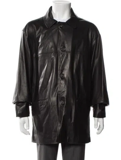 Pre-owned Canali Moto Jacket In Brown