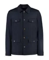 Canali Button-fastening Flap-pockets Jacket In Blue