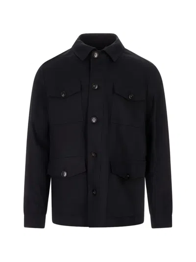 CANALI MULTI-POCKET SHIRT JACKET