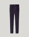 Canali Navy Blue Regular Fit Soft Touch Corduroy Pants In Blue
