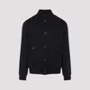Canali Black Wool-cashmere Blend Jacket With Minimalist Design In Black