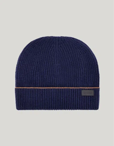 Canali Navy Wool And Cashmere Hat In Blue
