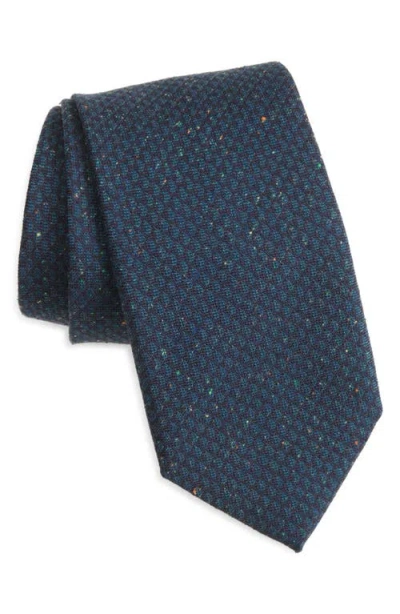 Canali Neat Silk Tie In Blue