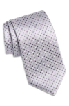 Canali Neat Silk Tie In White