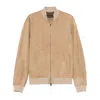 Canali Ultrasoft Suede Bomber Jacket